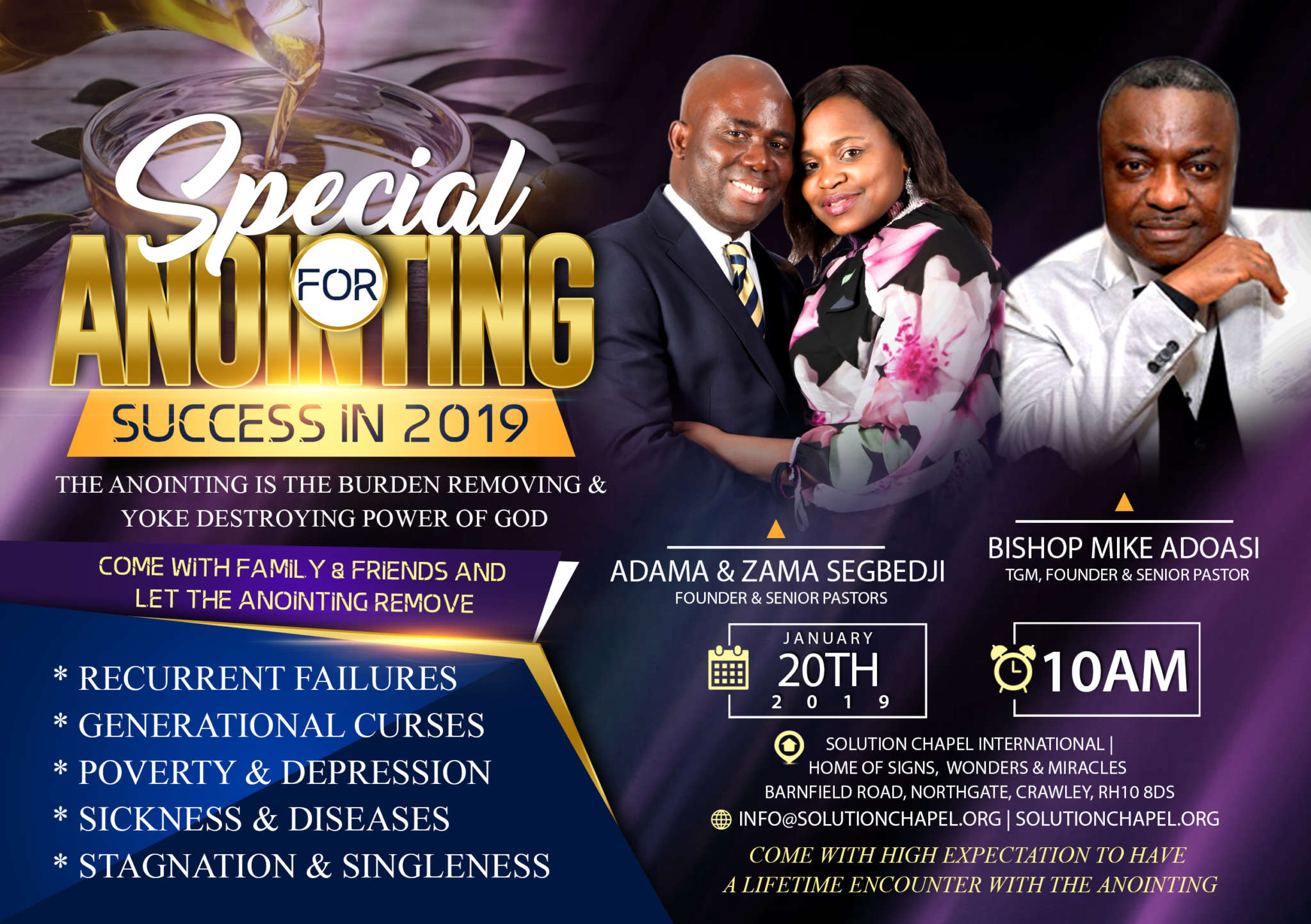 Special Anointing For Success In 2019 – Solution Chapel International