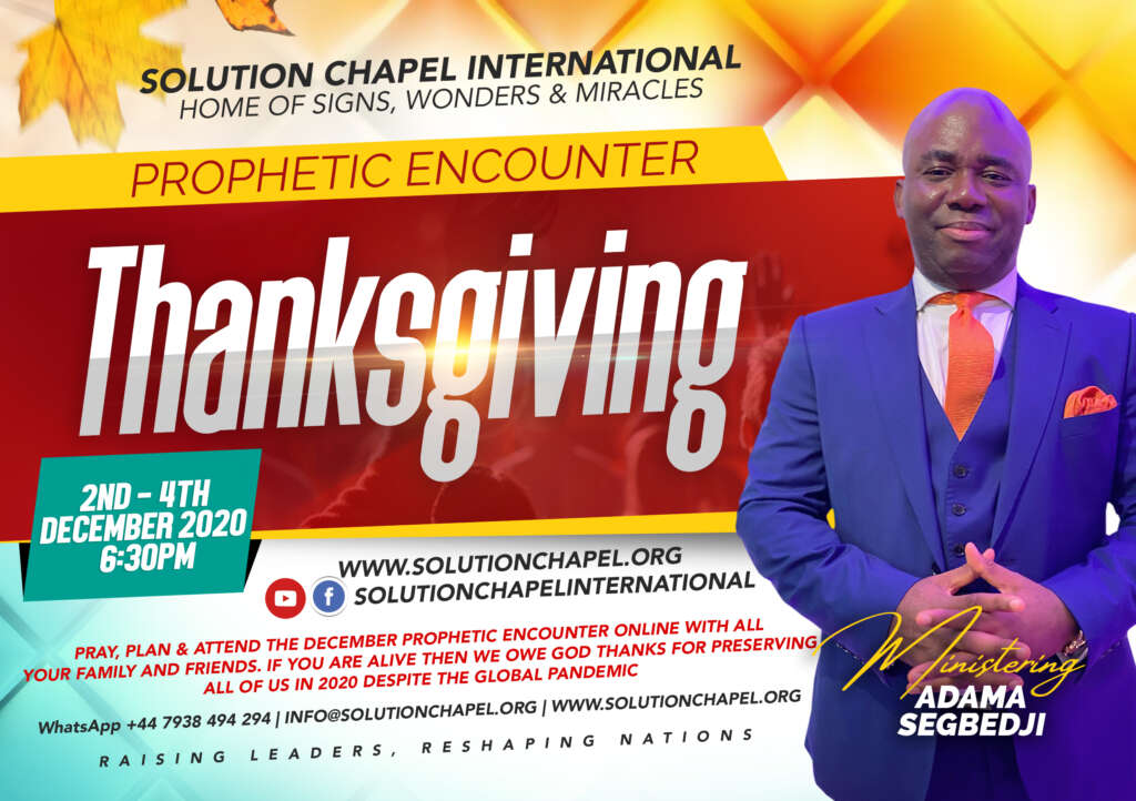 "Prophetic Encounter - Thanksgiving "