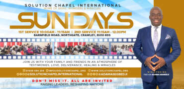 2 Sunday Services Starting June 2022 @ Solution Chapel