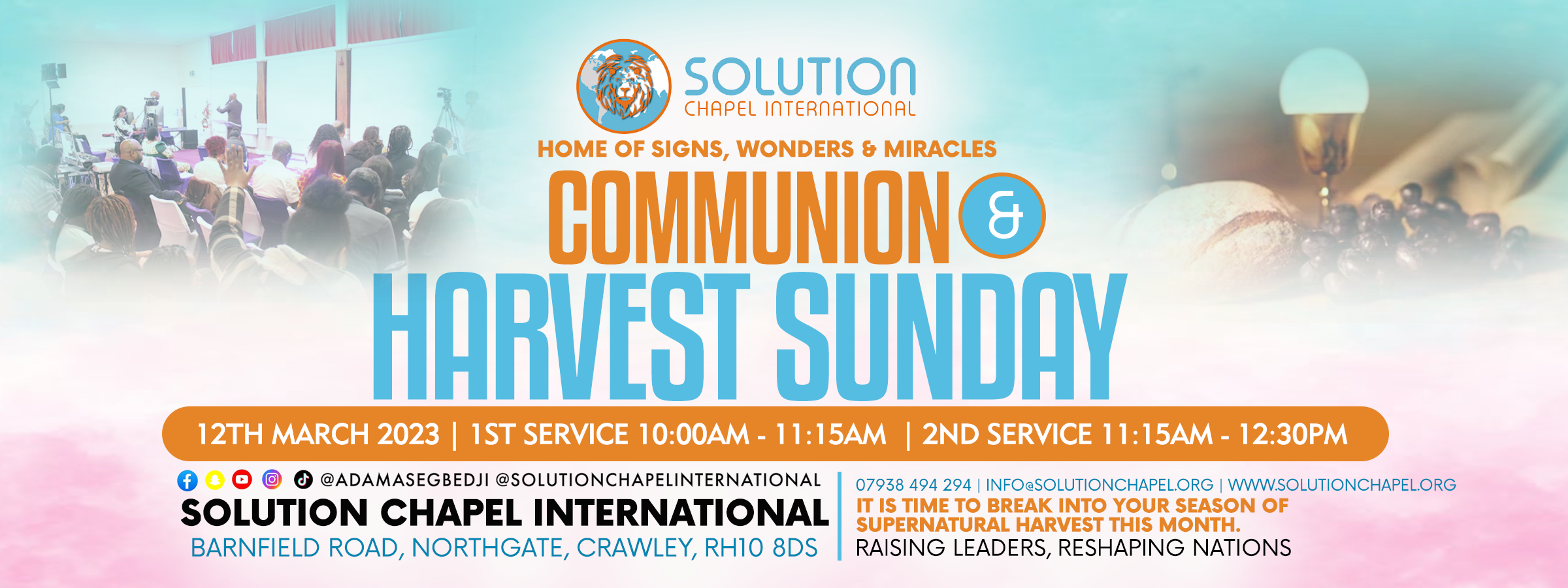 "COMMUNION & HARVEST SUNDAY"