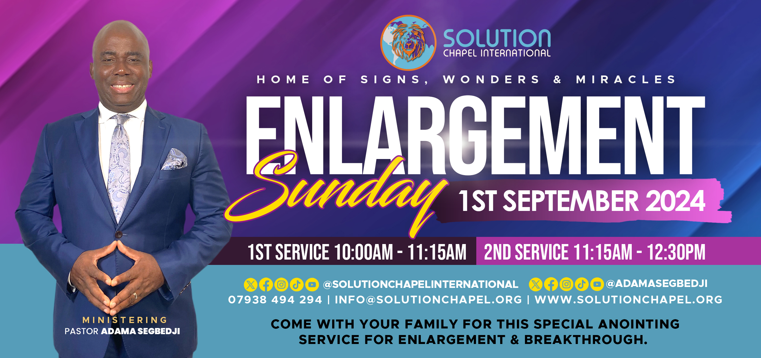 "ENLARGEMENT SUNDAY"