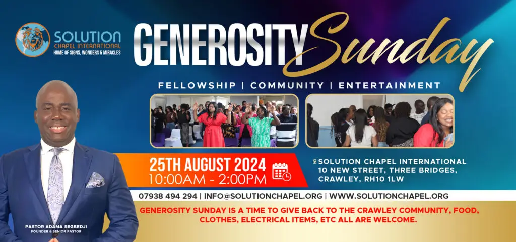 "GENEROSITY SUNDAY"