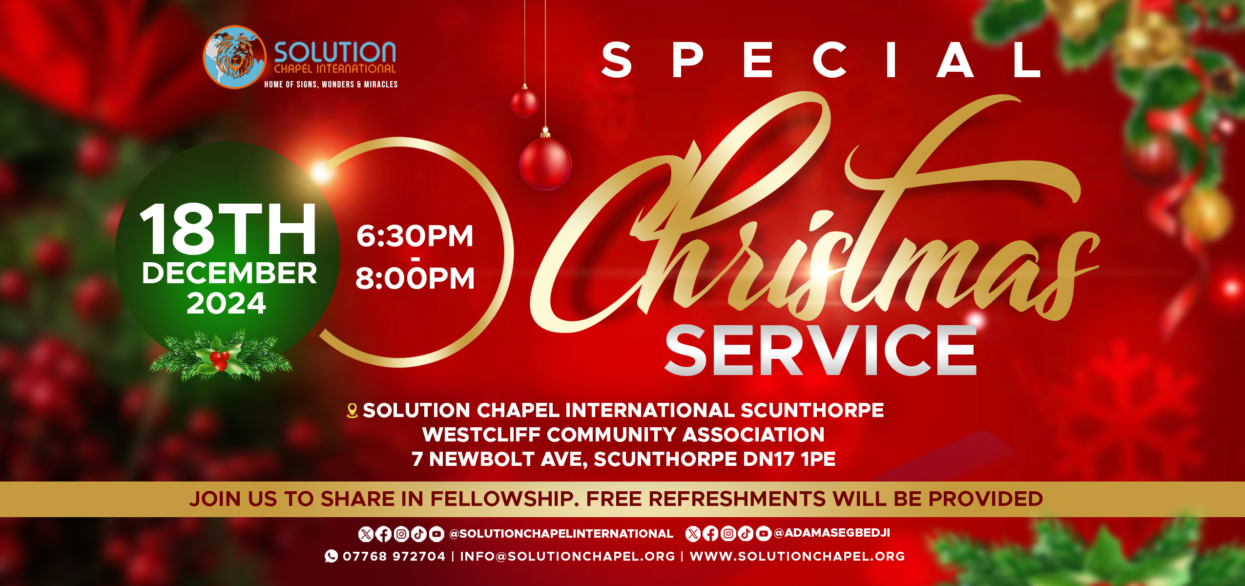 "SPECIAL CHRISTMAS SERVICE"