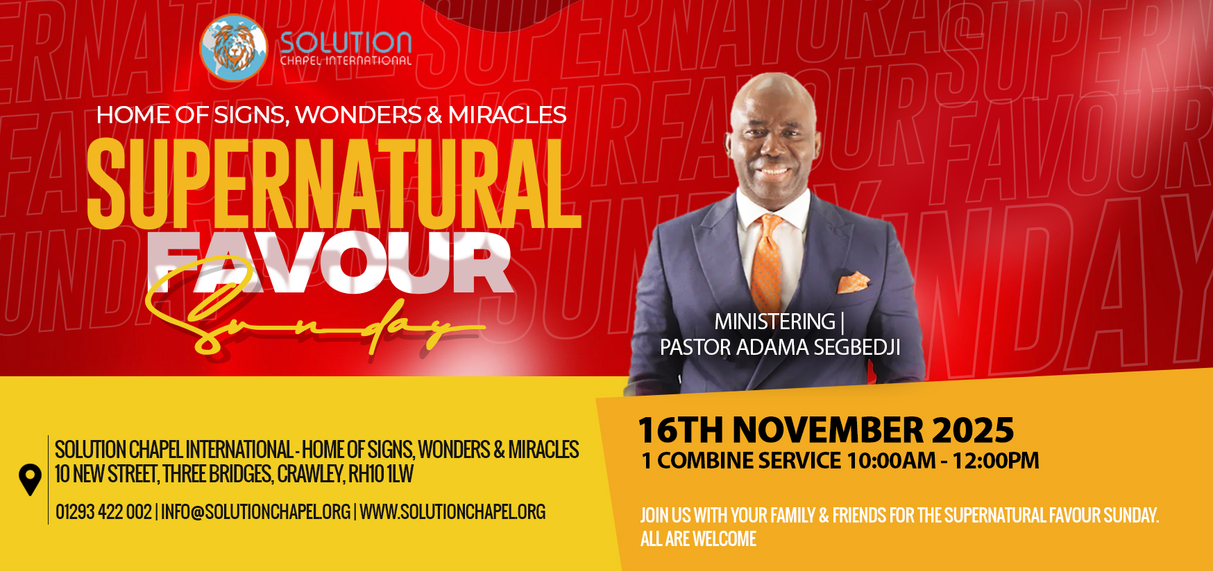 "SUPERNATURAL FAVOUR SUNDAY"